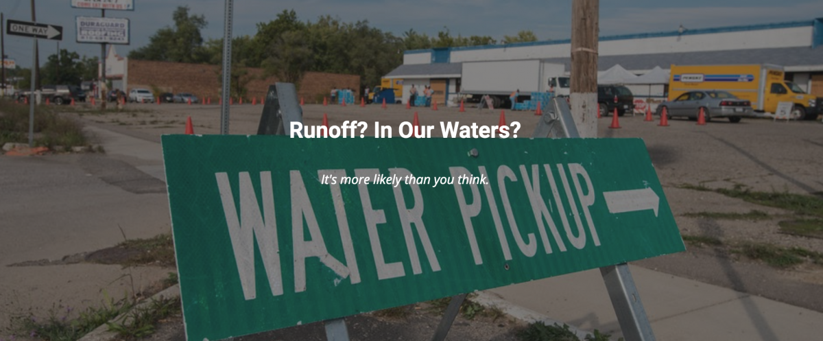 Image of a "Water Pickup" sign.